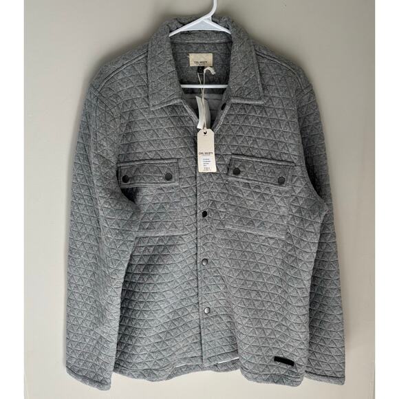 NWT Civil Society Bennett Quilted Shirt Heather Gray XL - Picture 2 of 10